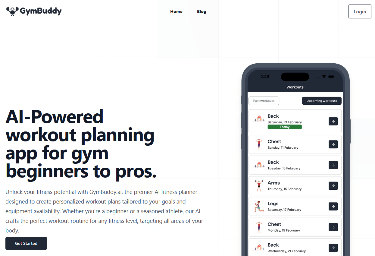 GymBuddy AI | Workout Planning for gym users